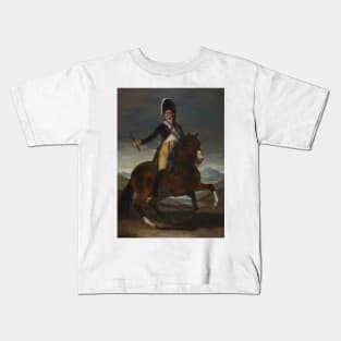 Equestrian portrait of Fernando VII by Francisco Goya Kids T-Shirt